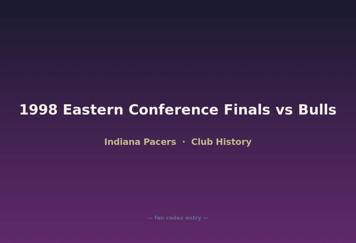 1998 Eastern Conference Finals vs Bulls