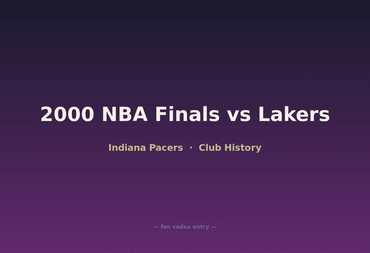 2000 NBA Finals vs Lakers
