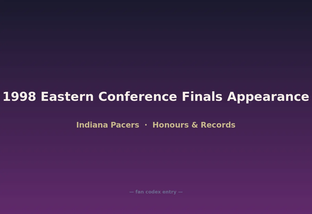1998 Eastern Conference Finals Appearance