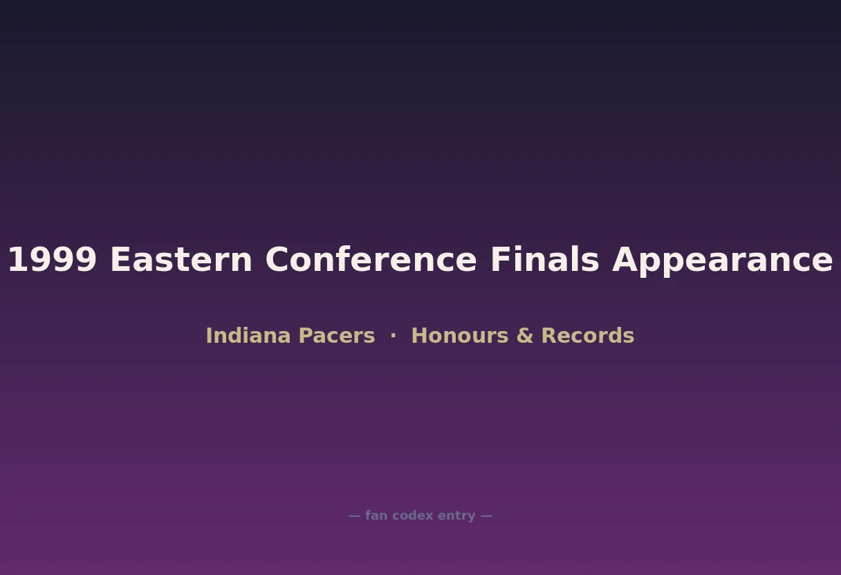 1999 Eastern Conference Finals Appearance