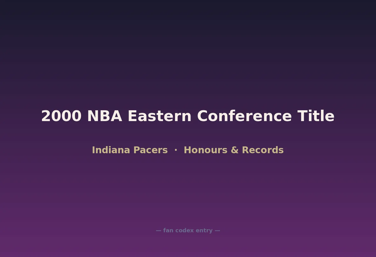 2000 NBA Eastern Conference Title