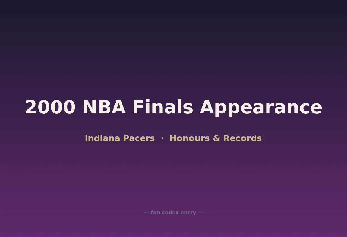 2000 NBA Finals Appearance