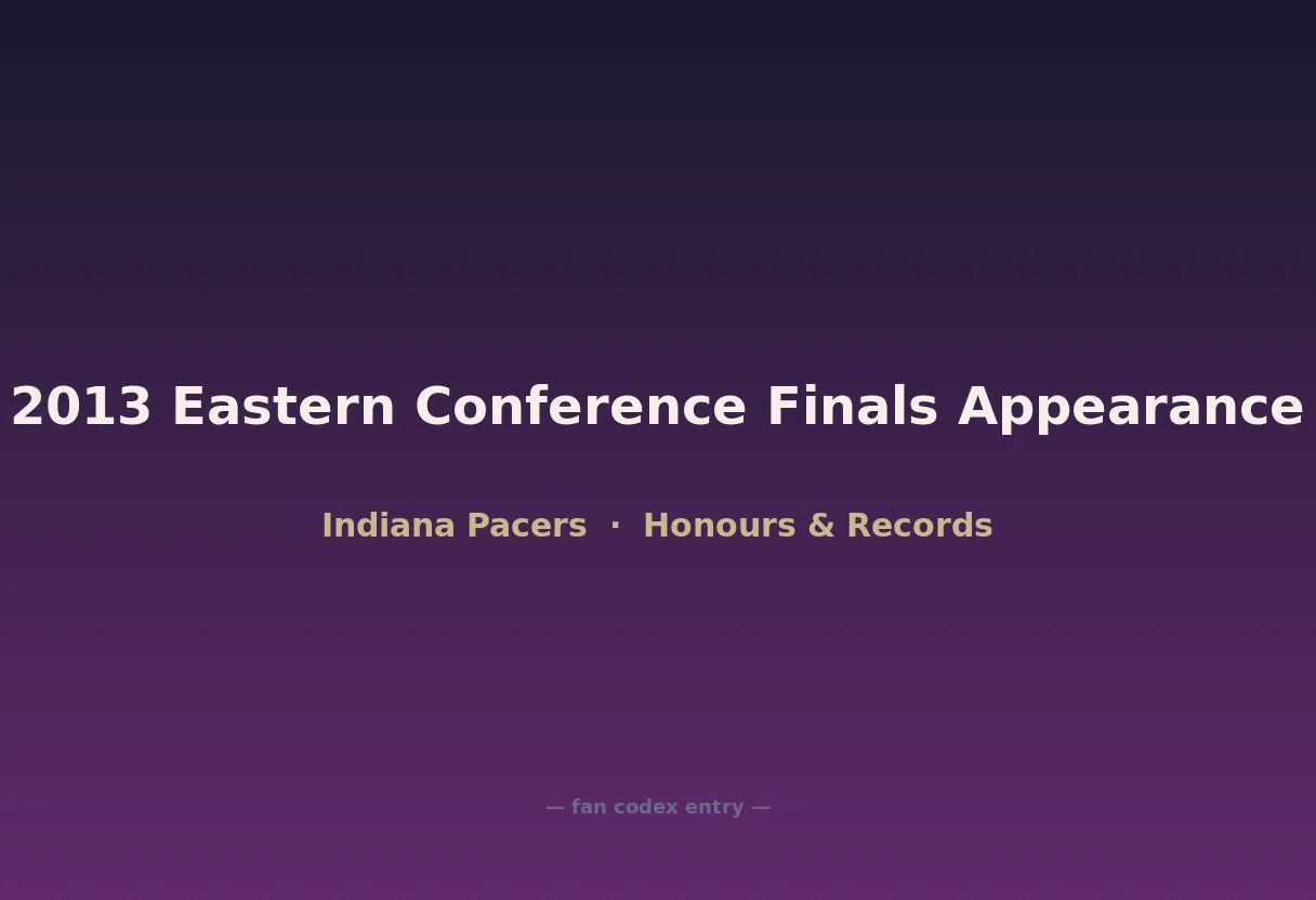 2013 Eastern Conference Finals Appearance