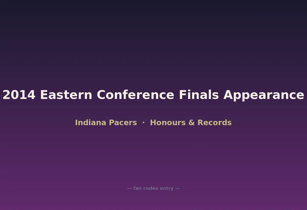 2014 Eastern Conference Finals Appearance