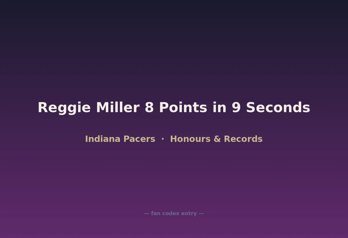 Reggie Miller 8 Points in 9 Seconds