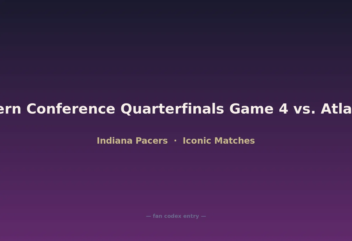 1987 Eastern Conference Quarterfinals Game 4 vs. Atlanta Hawks