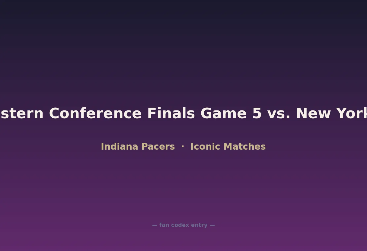 1994 Eastern Conference Finals Game 5 vs. New York Knicks