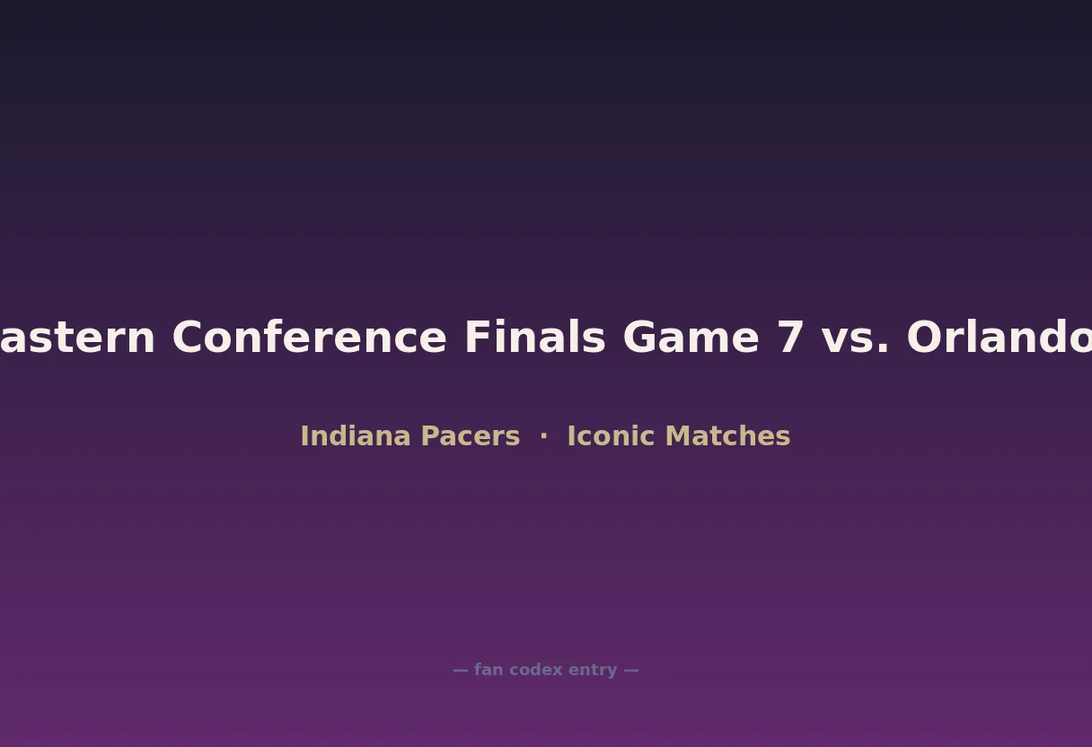 1995 Eastern Conference Finals Game 7 vs. Orlando Magic