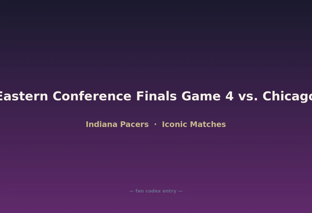 1998 Eastern Conference Finals Game 4 vs. Chicago Bulls