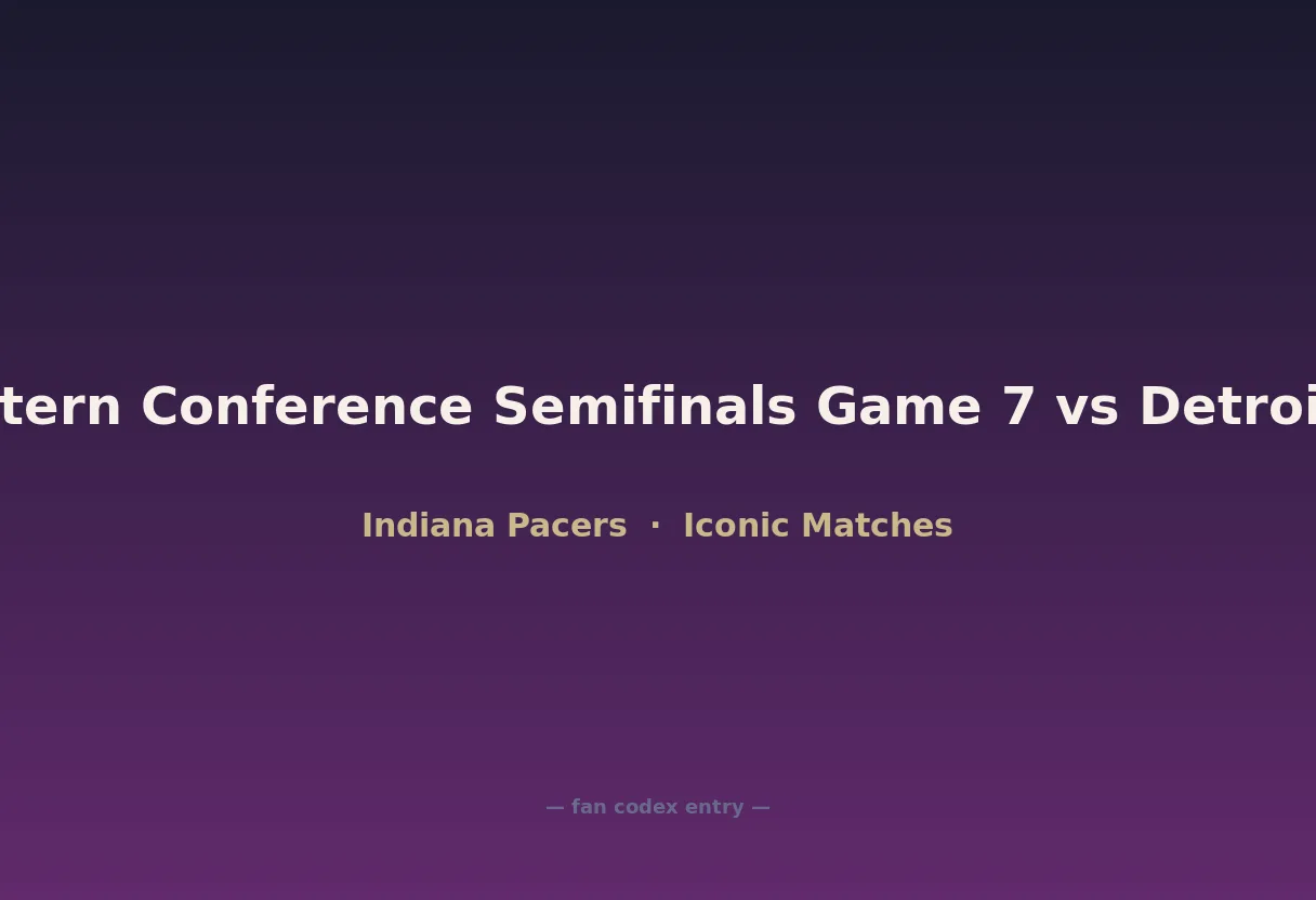 2006 Eastern Conference Semifinals Game 7 vs Detroit Pistons